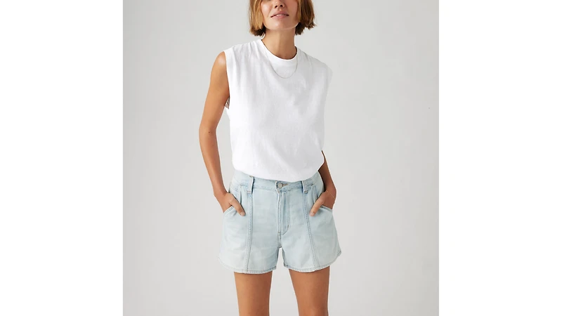 Linen+ Denim Lightweight Carpenter Women's Shorts
