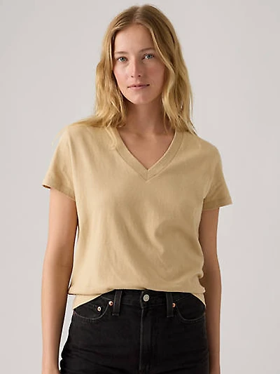 Boxy V-Neck Tee
