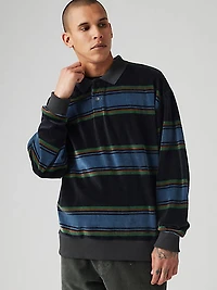 Velour Rugby Sweatshirt
