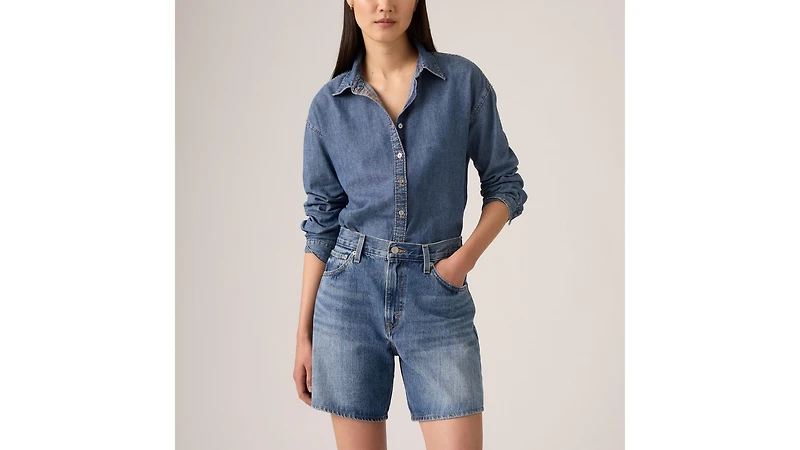 High Rise Baggy Women's Shorts