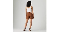 High Rise Baggy Linen Blend Lightweight Women's Shorts
