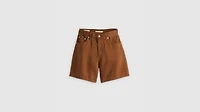 High Rise Baggy Linen Blend Lightweight Women's Shorts