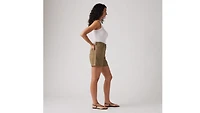 High Rise Baggy Linen Blend Lightweight Women's Shorts