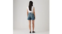 High Rise Baggy Linen+ Denim Lightweight Women's Shorts