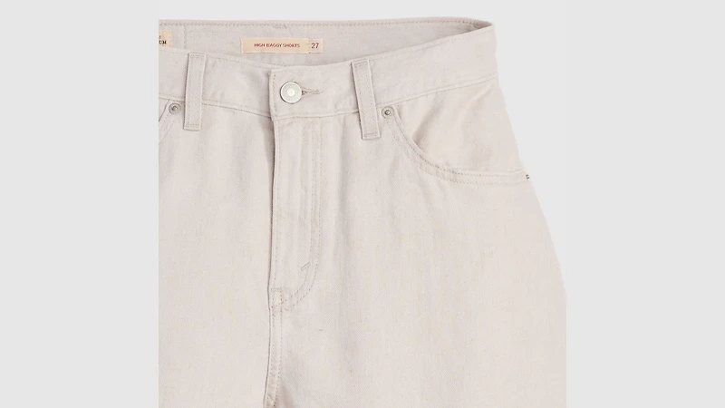 High Rise Baggy Linen Blend Lightweight Women's Shorts