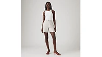 High Rise Baggy Linen Blend Lightweight Women's Shorts