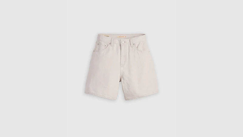 High Rise Baggy Linen Blend Lightweight Women's Shorts