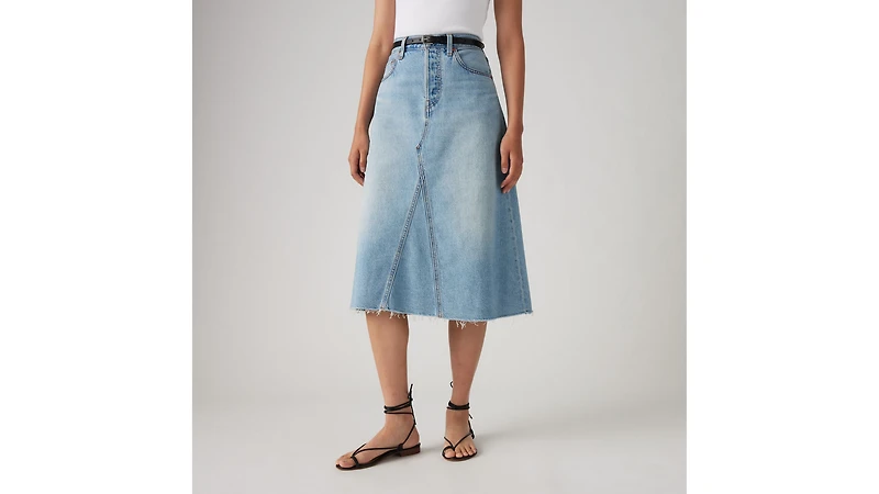 High-Rise A-Line Decon Skirt