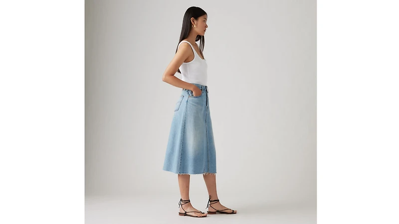 High-Rise A-Line Decon Skirt
