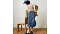High Rise A-Line Skirt