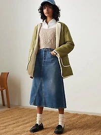High Rise A-Line Skirt