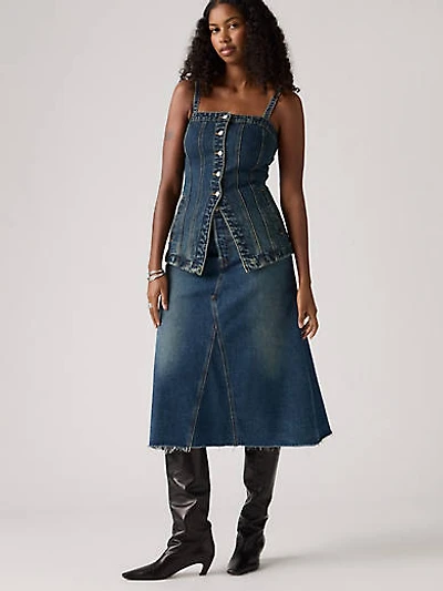 High-Rise A-Line Decon Skirt