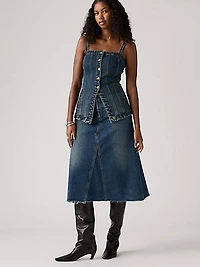 High-Rise A-Line Decon Skirt