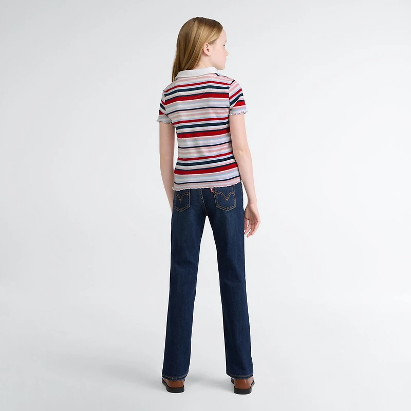 Polo Knit Top Big Girls 7-16