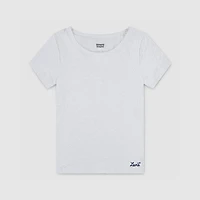 Jacquard Ss Knit Top Big Girls S-XL