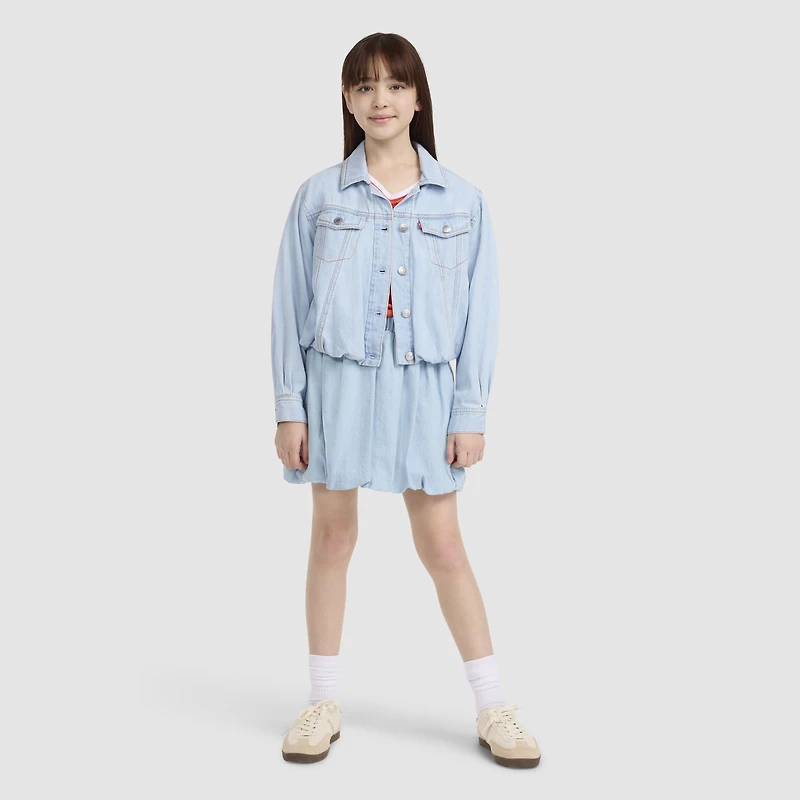 Bubble Denim Trucker Jacket Big Girls 7-16