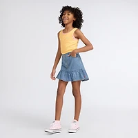 Denim Flounce Skort Big Girls 7-16