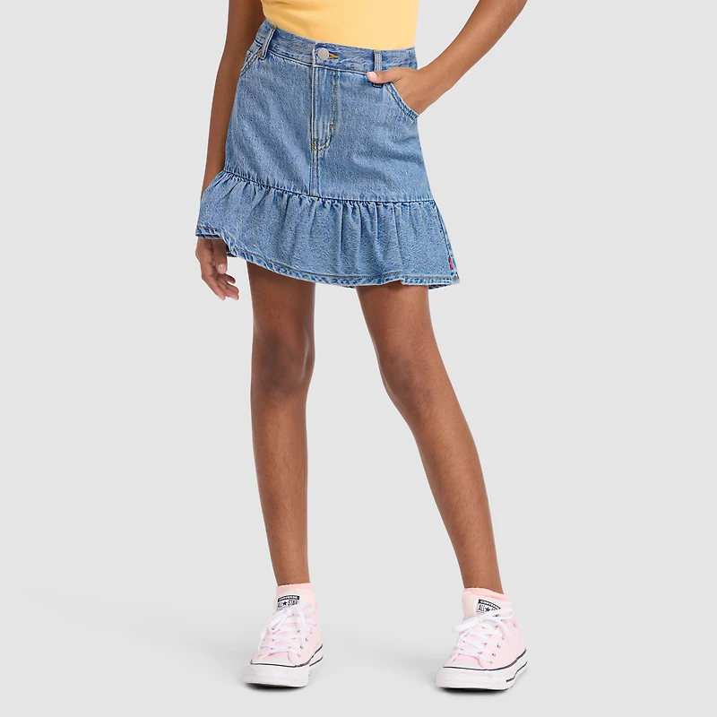Denim Flounce Skort Big Girls 7-16
