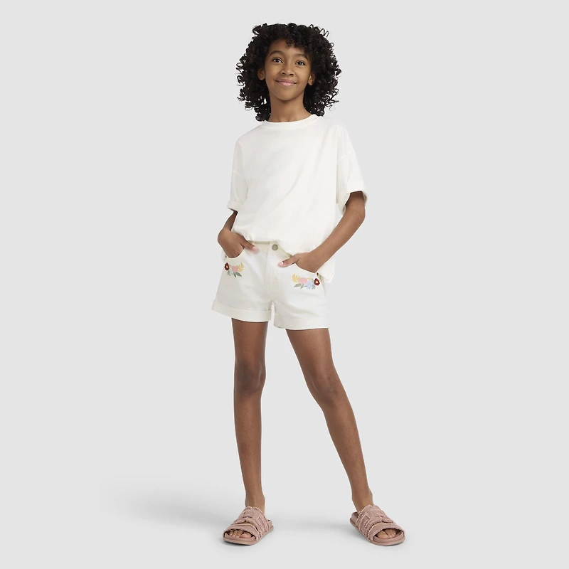 Embroidered Girlfriend Short Big Girls 7-16
