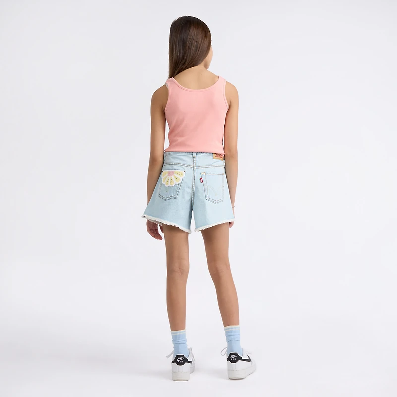 Big Girls Crochet A Line Denim Shorts