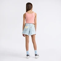 Big Girls Crochet A Line Denim Shorts