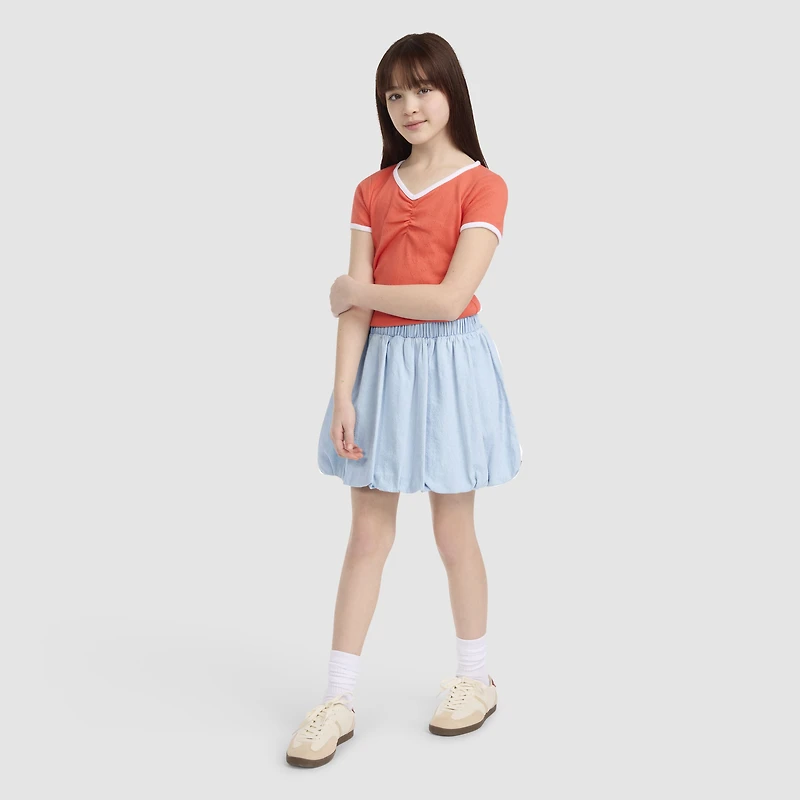 Denim Bubble Skort Big Girls 7-16