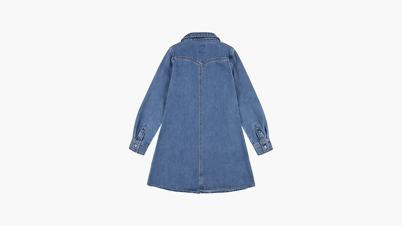 Levis Western Denim Shirt Dress Little Girls 4-6