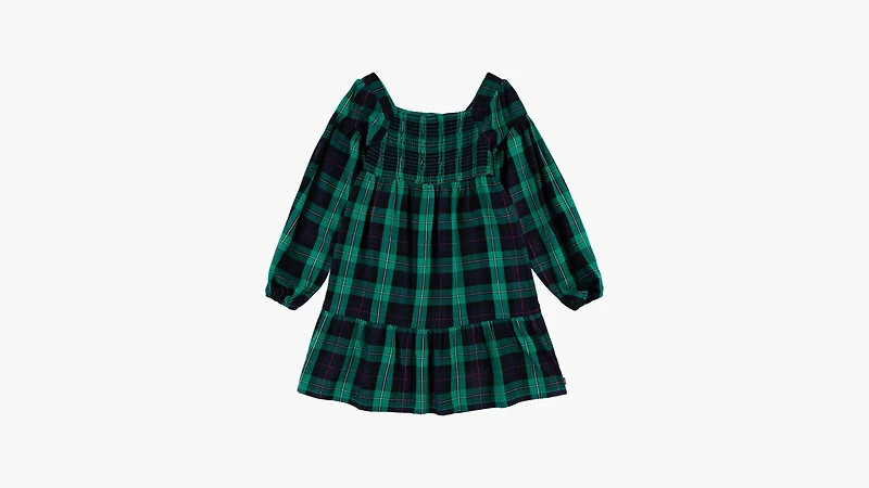 Smocked Top Plaid Dress Big Girls 7-16