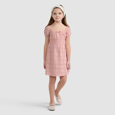 Eyelet Dress Little Girls 4-6X