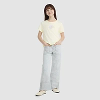Short Sleeve Daisy Side Tie Knit Top Big Girls 7-16