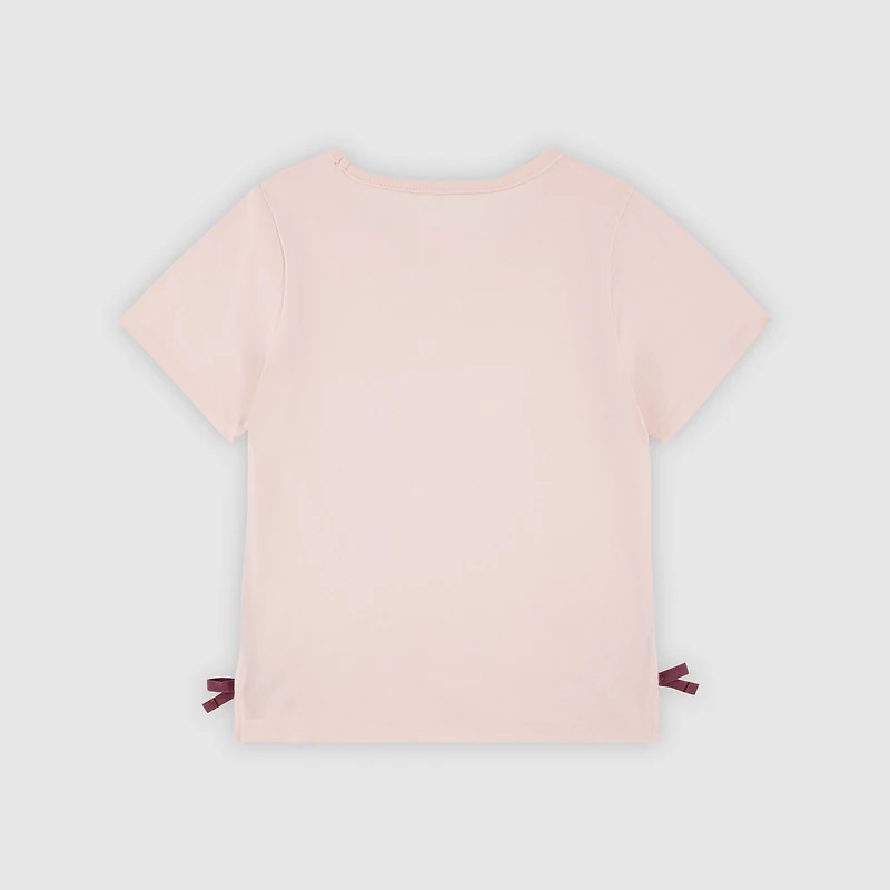 Short Sleeve Boot Icon Knit Top Big Girls 7-16