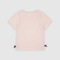 Short Sleeve Boot Icon Knit Top Big Girls 7-16