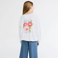 Long Sleeve Bubble Hem Knit Top Big Girls 7-16