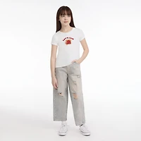 Short Sleeve Rib Meet and Greet Jam Knit Top Big Girls 7-16
