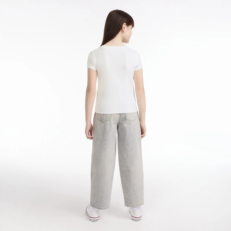 Short Sleeve Rib Meet and Greet Jam Knit Top Big Girls 7-16