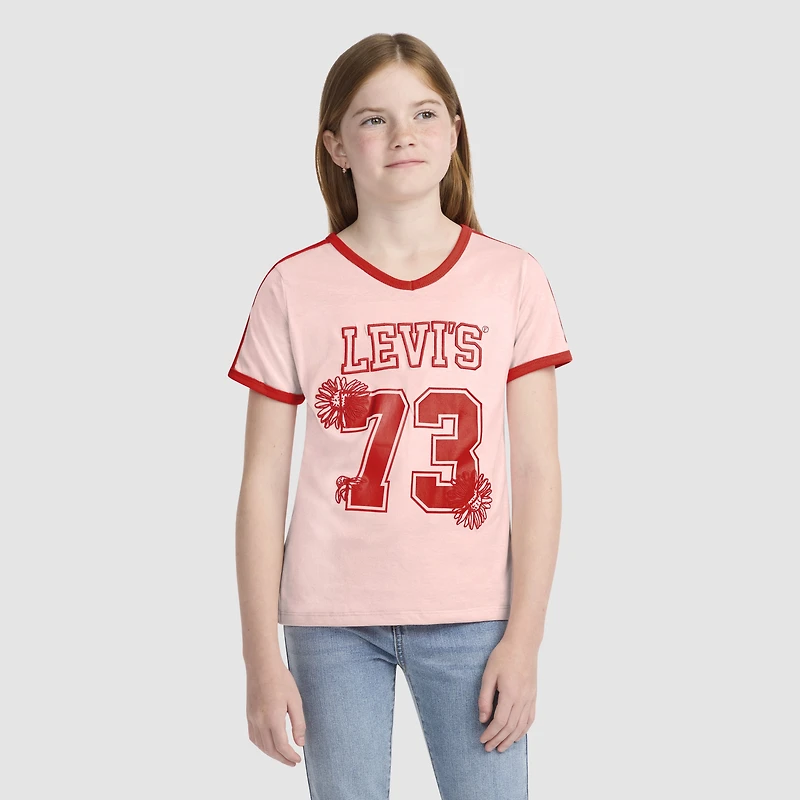 Vneck Sporty Top Big Girls S-XL