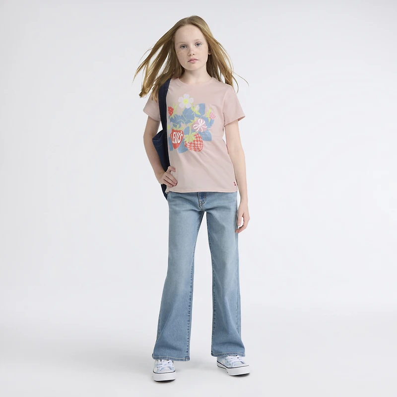 Short Sleeve Strawberry Graphic Tee Big Girls 7-16