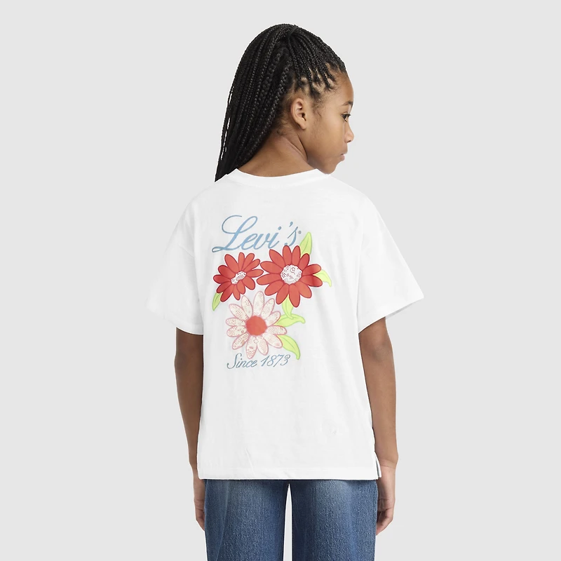 Short Sleeve Levis Floral Oversized Graphic Tee Big Girls 7-16