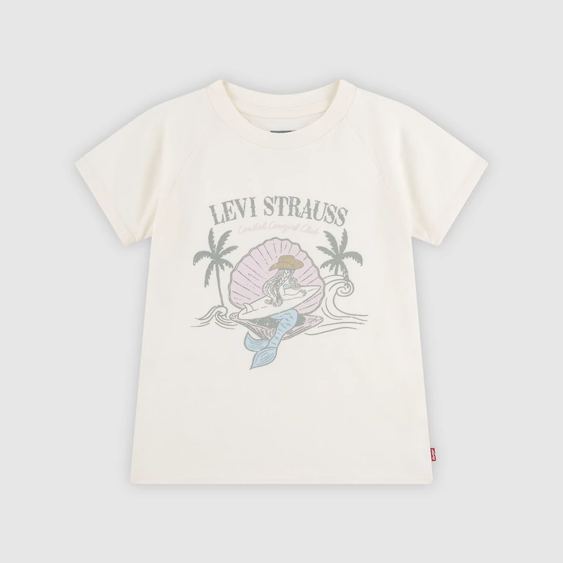 Short Sleeve Mermaid Graphic Tee Little Girls 4-6