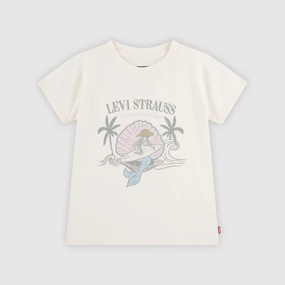 Short Sleeve Mermaid Graphic Tee Little Girls 4-6