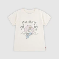 Short Sleeve Mermaid Graphic Tee Little Girls 4-6