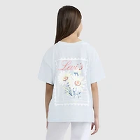 Big Girls Short Sleeve Oversized Floral