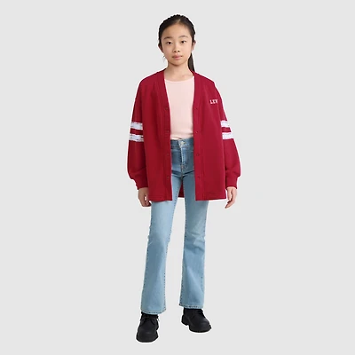 Varsity Fleece Cardigan Big Girls 7-16