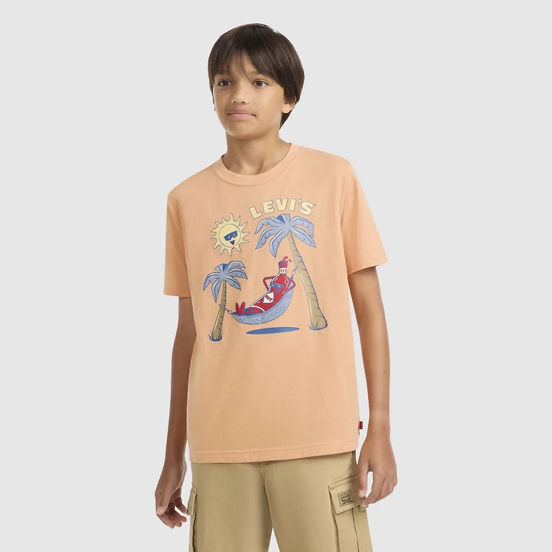 Short Sleeve Relaxing Hot Sauce Graphic Tee Big Boys 8-20