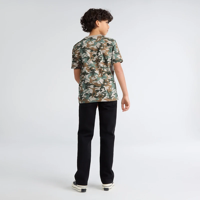 Big Boys Short Sleeve Skate Camo Graphic