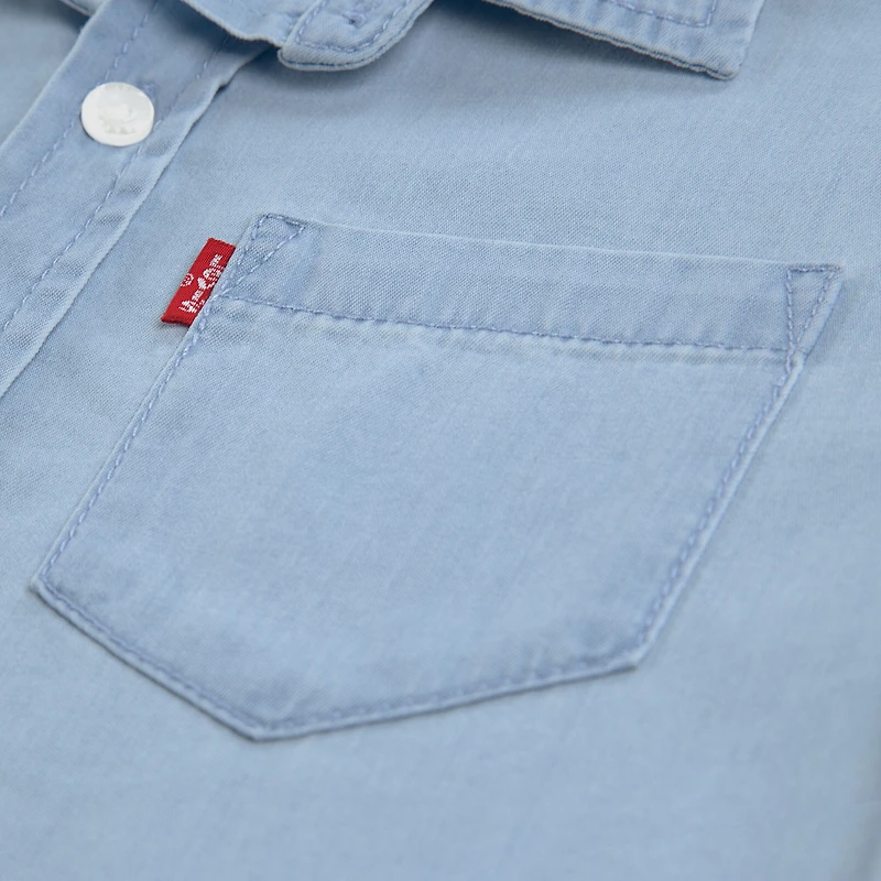 Short Sleeve Woven Shirt Little Boys 4-7