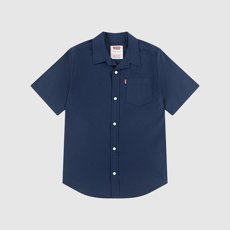 Short Sleeve Woven Shirt Big Boys 8-20
