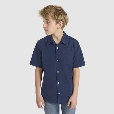 Short Sleeve Woven Shirt Big Boys 8-20
