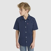 Short Sleeve Woven Shirt Big Boys 8-20