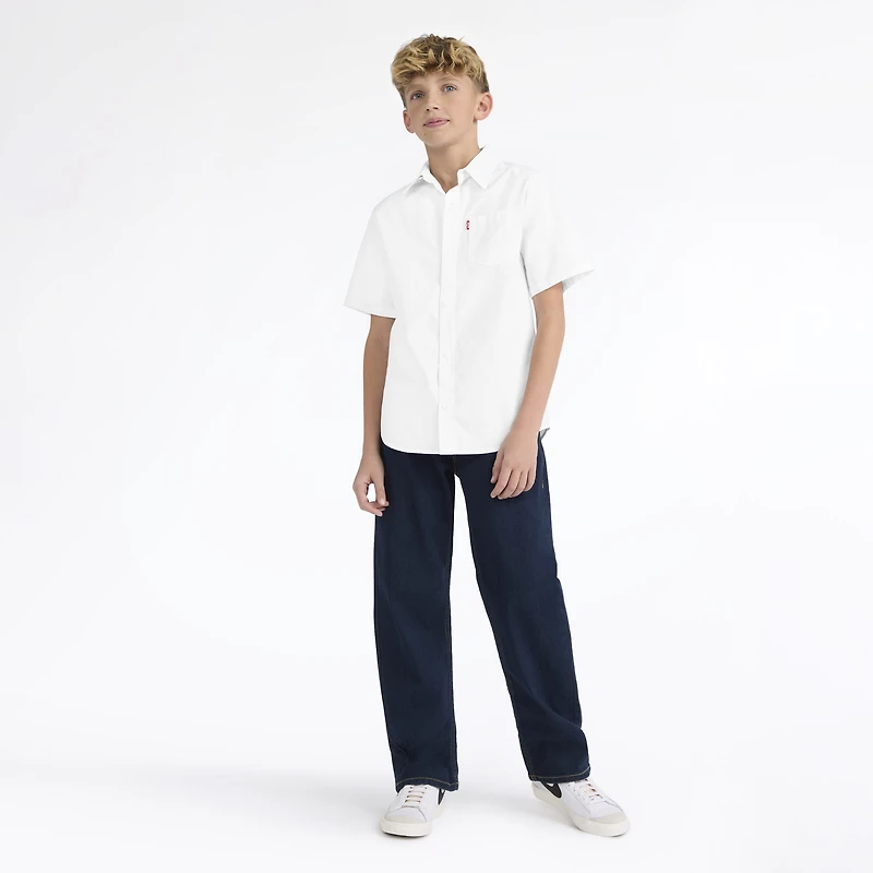 Short Sleeve Woven Shirt Big Boys 8-20
